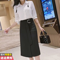 Black half-skirt women's clothing Spring and Autumn 2022 new word high waist summer fashion buttocks short skirt long skirt