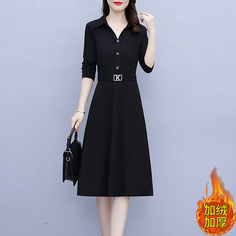 Brand Long-Sleeve Dress for Women, Spring, Autumn, and Winter 2026 New Style, Petite, Elegant, Fashionable, and Age-Reducing