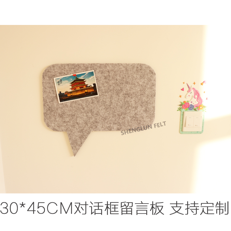 Dialog Box Leave Message Board Color Felt Soft Wood Board Photo Board Nursery School Work Display Board Bulletin Board