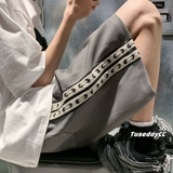 Мужские летние шорты, шелковые спортивные штаны для отдыха, размер, свободный крой, в американском стиле