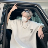 Летняя футболка с коротким рукавом, в американском стиле, свободный крой, подходит для подростков