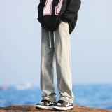 Летние тонкие джинсы, штаны, в американском стиле, свободный прямой крой, осенние