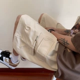 Хаки униформа медсестры, мужские летние шорты, быстросохнущие штаны для отдыха, размер, оверсайз, в американском стиле, свободный прямой крой