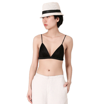 Chen Xiaomean silk without steel ring underwear mulberry silk French triangle cup summer ultra thin breathable bra bralette