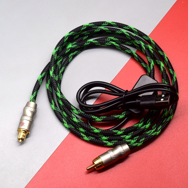 Tv Decoder Digital Coaxial Spdif to Square Port Optical Fiber Audio Cable Converter Amplifier Audio Connection Cable