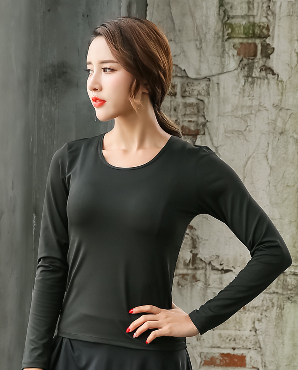 Quần áo thể thao MWCQ ngọn bó sát quần bó sát quần áo nữ yoga quần áo dài tay thoáng khí nhảy dài - Quần áo tập thể hình áo legging nam