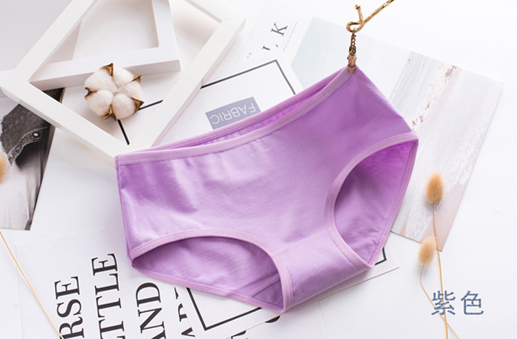 Quần lót nữ và quần cotton tam giác đáy quần thấp eo cotton rắn màu 100% nữ sinh đại học đơn giản quần chíp nữ đẹp