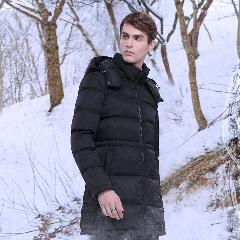 Extreme Cold 90 White Goose Down Down Jacket Men's Thickened Mid-Length Edition Slim Northeast Winter Warm Jacket 2021 New