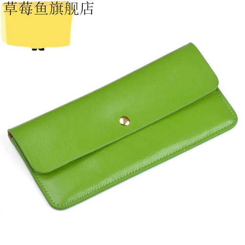 Женская сумка-конверт из натуральной кожи, длинный женский кошелек