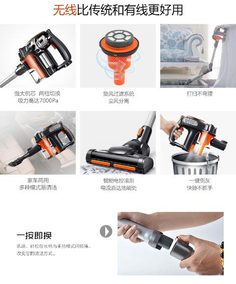 may hut bui oto Yêu thích máy hút bụi cầm tay putter không dây dành cho xe gia đình có bụi không có vật tư tiêu hao mạnh mẽ có thể sạc lại cực êm robot hút bụi lau nhà ecovacs