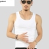 Nam phong lan vest t-shirt rắn màu trắng thủy triều của nam giới sinh viên xuống vai bông mới vest vải mặc 