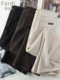Woolen wide-leg pants for women in autumn and winter 2024 new hot style narrow straight pants winter plus velvet thickened glutinous rice pants