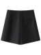 Black suit shorts for women 2025 new autumn high-waist slim loose small temperament drapey wide-leg pants