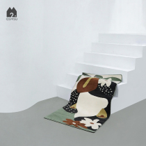 (Aoyama Mijuku) original design flower girl carpet bedroom bedside blanket feet plush INS wind Nordic