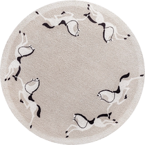 Aoyama Mijuku) Oriental horse medieval wabi-sabi wool round carpet cloakroom bedroom living room high-end