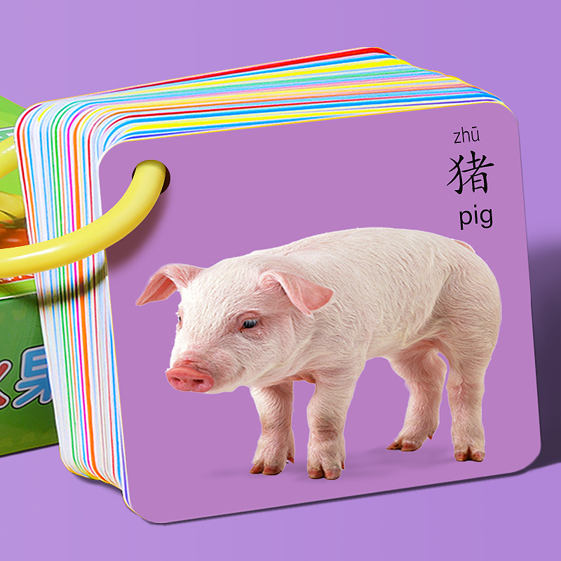 Animal Cards Children's word cards See graphic literacy young children Puzzle Toys Baby Episteal cards Early teaching Cognitive Cards