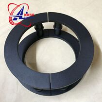 Bronze large door handle Chinese round handle glass door handle wooden door handle semi-round door handle Black