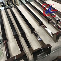 Chinese bright rose gold glass door handle brushed black titanium square tube stainless steel framed sliding door handle
