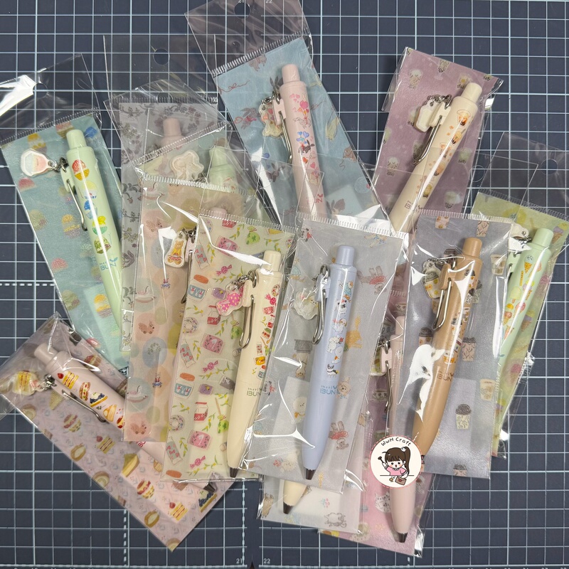 Japanese Meribun/Merinomi/啓文社 (Kibunsha) Chubby Mitsubishi Small Thick Core Black Gel Pen