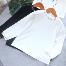 Girl Pure Cotton White Long Sleeve T-shirt 2021 New Ocean Qi Autumn Dress Female Korean version personality hit bottom clothes