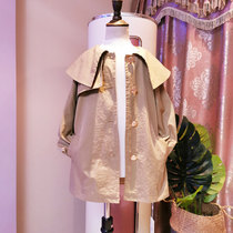 Girl Spring Autumn Ocean Gas Card Its Color Windsuit 2021 New Autumn Clothing Blouses Children Han Edition Pure Cotton Cashew Jacket