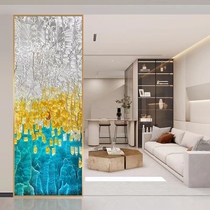 Vertical filigree enamel hand-made partition entrance living room screen wall versatile light luxury high-end art glass light transmission