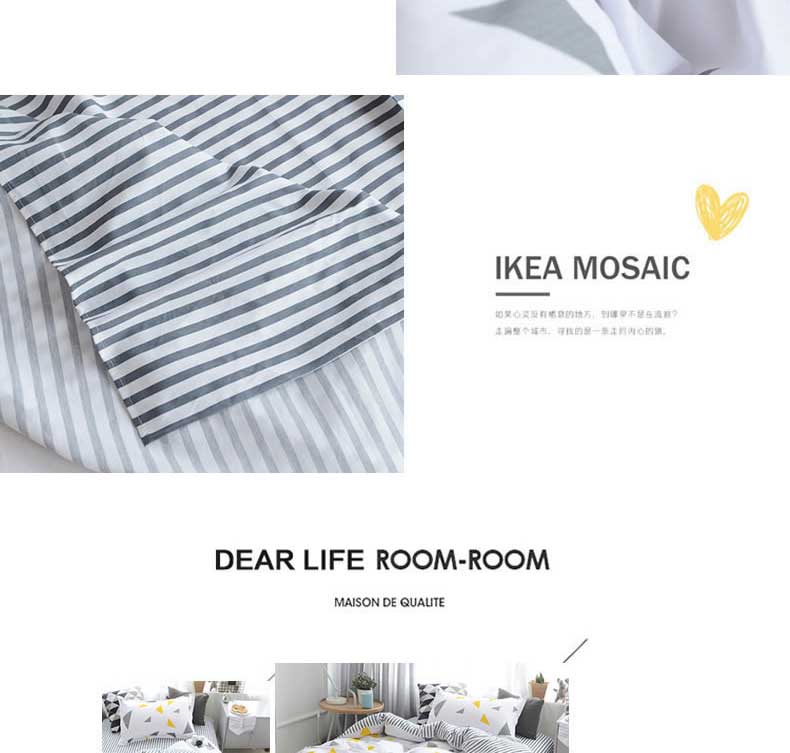 Bông cotton Bắc Âu ba mảnh 1,5 m bộ đồ giường ký túc xá chăn sinh viên bé chăn đơn - Quilt Covers 	mua chăn phao	