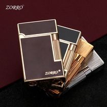 Zorro Metal Resin Piano Sound Inflatable Lighter High-end Customized Gift Side Slit Lighter for Boyfriend