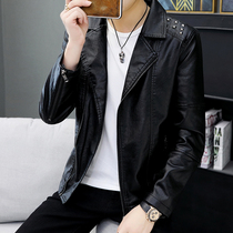 Leather men handsome spring and autumn 2020 new youth locomotive leather clothing Korean fashion casual mens jacket jacket
