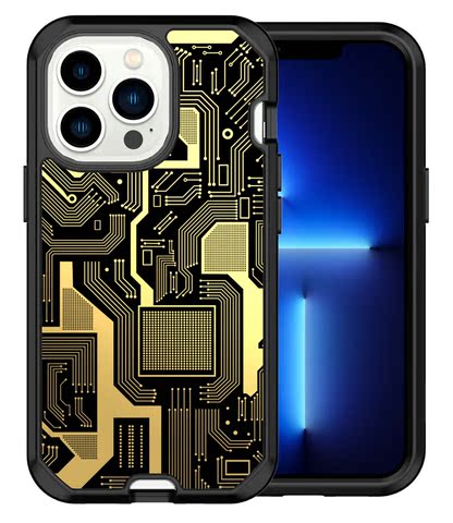 New Motherboard / Circuit Chip 3 In 1 Tough Shockproof 14, 13, 12 iPhone Case