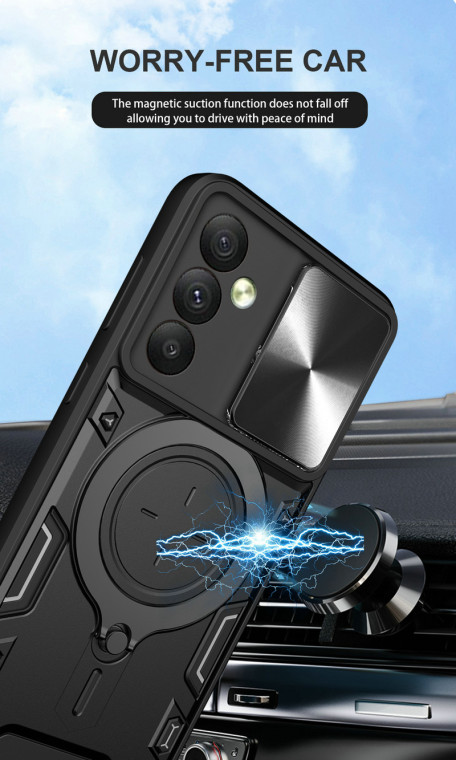 Camera Lens Slider Protection Ring Finger Holder Kickstand Tough Shockproof A13 5G, A23 5G, A33 5G, A53 5G, A73 5G, A54, A34