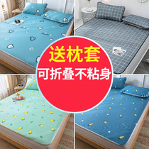 Bed mat summer and winter dual-purpose ice silk mat three-piece set 1 8m bed 1 5 m foldable soft mat dormitory single student