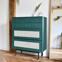 Solid Wood Vines Locker lockers Light Extravagant Chest of drawers cabinet Three-five bucket cabinets for the modern small-family-style living room