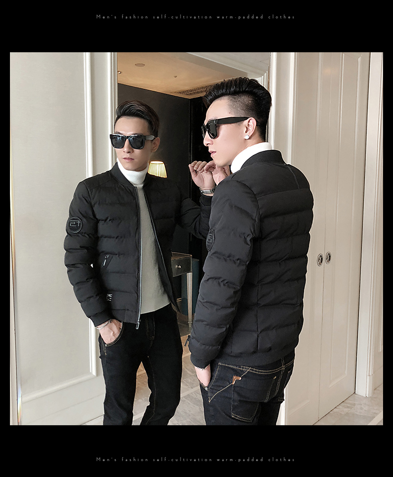 Áo khoác nam cotton nhỏ trưởng thành quần áo nam Bọ Cạp trung niên nam không mũ cotton áo bomber gucci