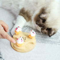 Cat toy self-healing relieve boredom fidget spinner small mouse turntable toy amusing cat artifact natural bamboo and wood cat supplies