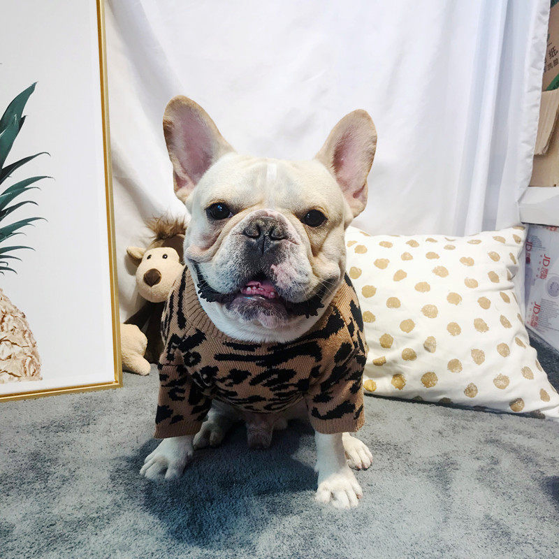 French Bulldog Dog Autumn Winter Pets Dog Dogs Clothes Fou Snow Narritocre Octabago Warm BAO WeN Sweater Tide Cards