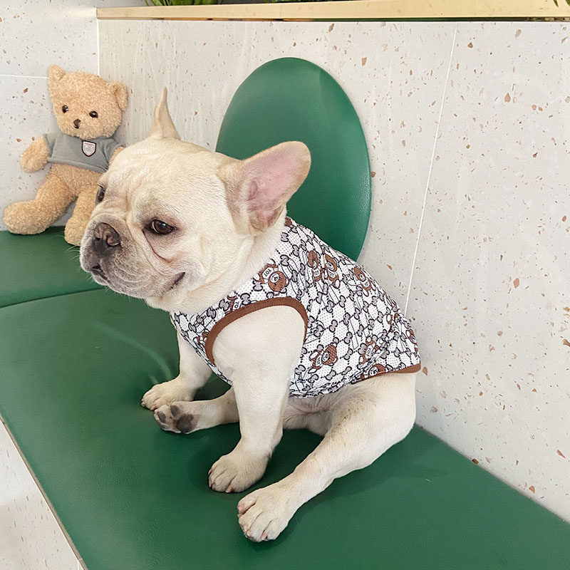 Dog clothes vest summer thin piece of law fight eight brothers bully fight small dog vest net eye to prevent hair