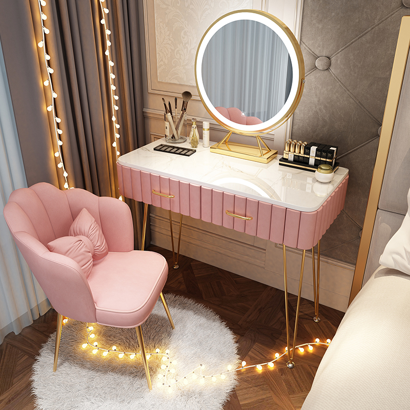 Nordic dressing table bedroom modern minimalist net red ins wind marble dressing table princess small apartment dressing table