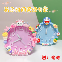 Creative big volume Small alarm clock student with cartoon bed headboard bell Children boy girls bedroom clock muted