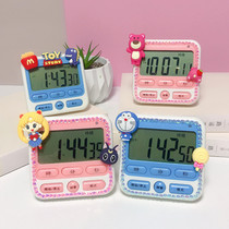 Cartoon Muted Timer Reminder students do questions study and study alarm clock electronic clock time management timing