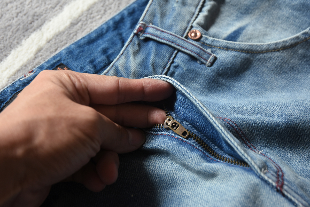 Ông già 3D cut cut scimitar slim jeans mùa thu và mùa đông phong cách vintage nam