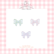 Butterfly knot embroidered cloth sweet girl small clear new DIY clothes bag mobile phone Coconut Shoes Handbill Self-adhesive Decorative Sticker