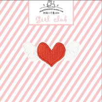 Red Loving Embroidered Cloth Patch Wings Clothes bag Coconut Shoes DIY Decorative patch accessories Magic paste Self-adhesive