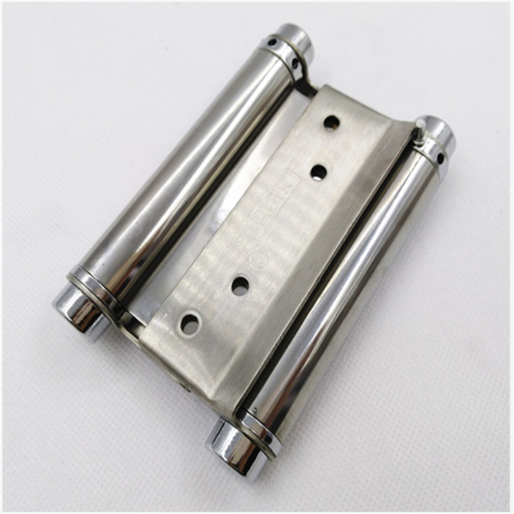 Stainless steel two-way hinge, double switch spring hinge, bar cowboy door free hinge, self-closing door hinge 8 inch