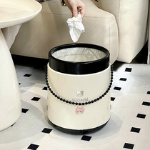 High-end trash can new style home living room light luxury bedroom kitchen bathroom toilet large capacity paper basket with lid