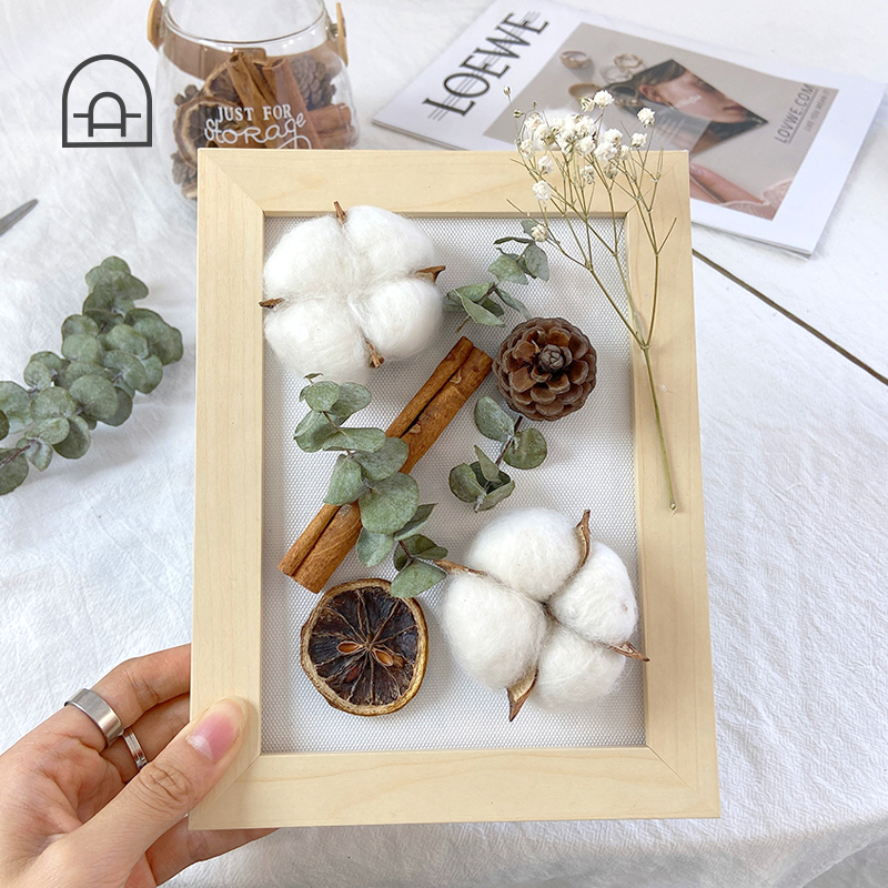 Cotton dry flower bouquet Yongsheng Flower Flowers Shooting Photo Photography Prop Swing Piece Decorative Wood Cotton Fake Flowers Emulated Cotton