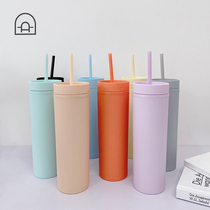 High-value color suction cup convenient plastic cute ins student sports cup water Cup children Girl heart