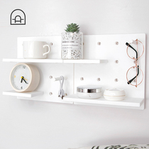 Dongha non-perforated wall shelf College student dormitory Nordic simple wall-mounted plastic hole storage frame