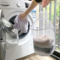 Hanging wall foldable dirty clothes basket dirty clothes basket clothes storage basket wall bathroom clothes artifact laundry basket household