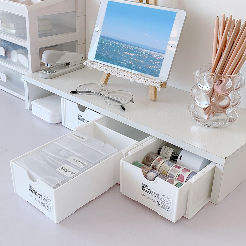 Dhabha Desktop containing box drawer Type of student Dormitory Cosmetic Desk Plastic Sun Style Drawer Finishing Box Multilayer